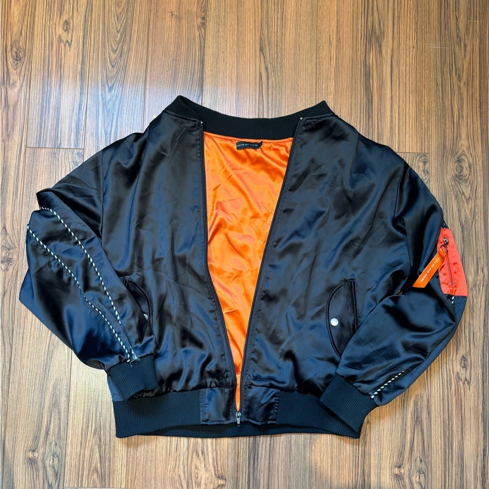 Atelier New Regime Black Orange Bomber Jacket L